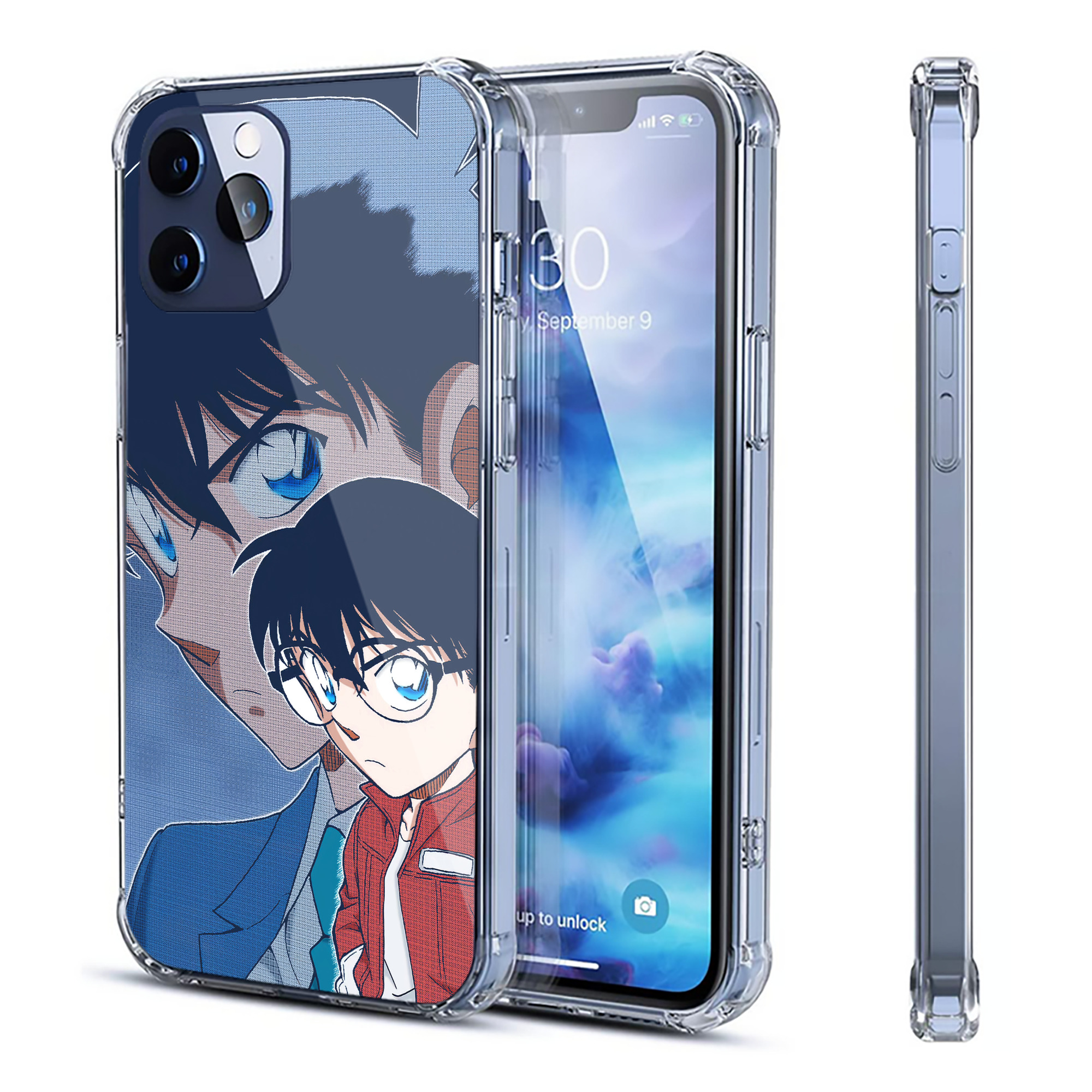 （画像用） 名探偵コナン Detective Conan 【iPhone 12シリーズ対応】透明スマホケース（クリアソフトケース）